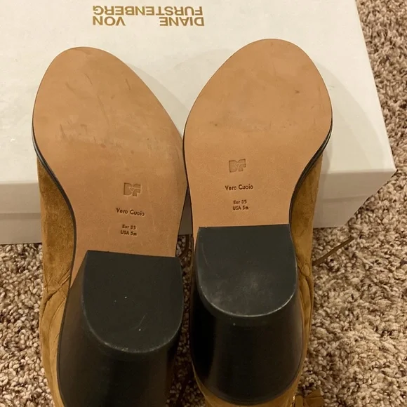 NIB Diane Von Furstenberg Dakota lace-up Suede leather western boots - Picture 6 of 8